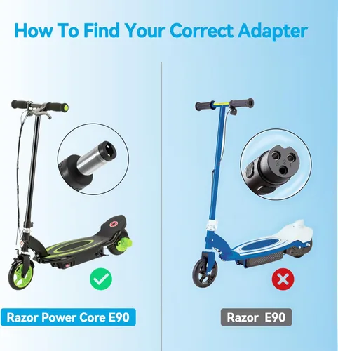 Miniatura 5 de Adaptador de corriente CC de 12 V CA compatible con Razor Power Core 90 E90 E95 95 cargador, ePunk, XLR8R, máquina eléctrica de gritos, juguetes