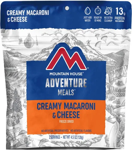 Miniatura 2 de Mountain House Macarrones cremosos y queso (2 porciones) y espaguetis clásicos con salsa de carne (2 porciones) Alimentos liofilizados