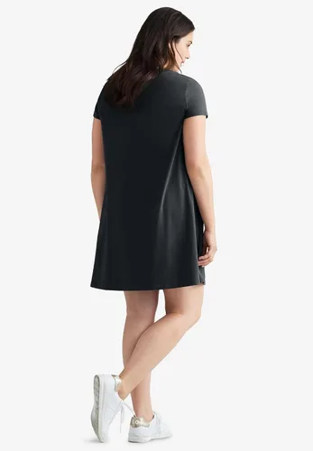 Miniatura 3 de Ellos Vestido tipo camiseta acampanado en talla grande para mujer