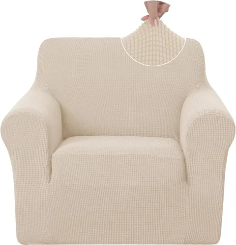 Miniatura 67 de U-NICE HOME Funda elástica para sofá, lavable, protector de muebles para sofá de 3 cojines, apta para mascotas (sofá, gris)