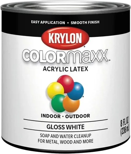 Miniatura 11 de Krylon K05647007 COLORmaxx - Pintura acrílica de látex para uso en interiores y exteriores, 1 cuarto de galón (paquete de 1), negro, 31 onzas