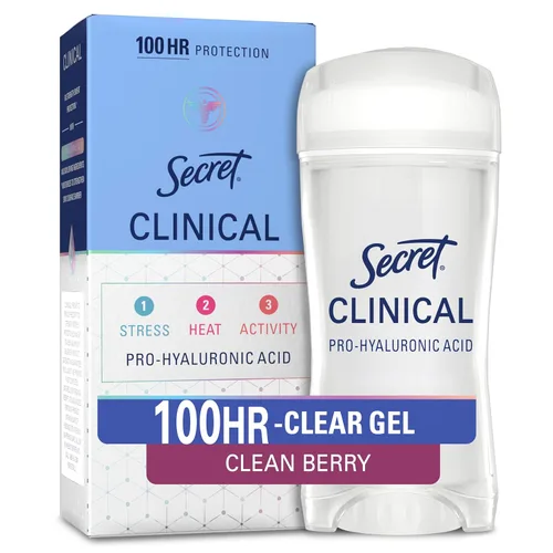 Secret Clinical Strength antitranspirante y desodorante para mujer, 3X Protección contra el estrés, 72 horas de protección contra el sudor y el