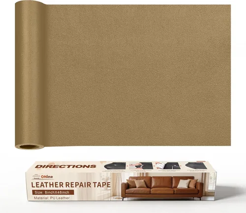Miniatura 9 de Cinta de reparación de piel de 3 x 60 pulgadas, parche autoadhesivo de reparación de piel para sofás, muebles, asiento del conductor (color negro)