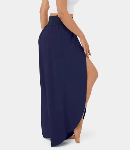 Miniatura 3 de ZJHANHGKK Pantalones de pierna ancha para mujer, de verano, de cintura alta, color sólido, casual, holgados, para yoga, pilates, talla grande