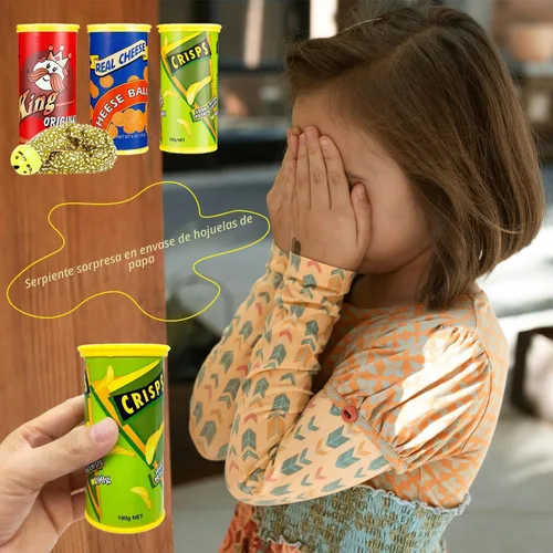 Miniatura 5 de SnaFununy Lata de Broma de Papas Fritas Serpiente Bromas Salto Resorte Juguete Artículos de Bromista Regalos para Adultos, Bromas Juguetes de Broma