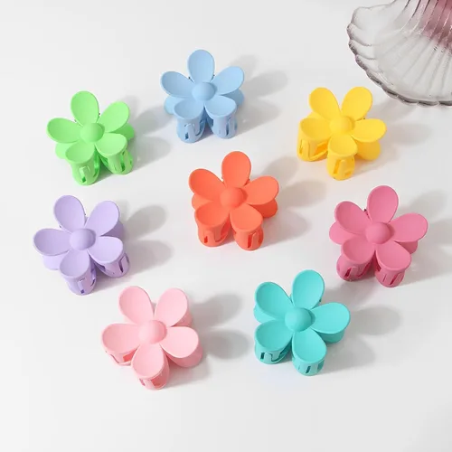 Miniatura 6 de Pinzas para el cabello con diseño de flores, 8 unidades, lindas y grandes, antideslizantes, pinzas de sujeción fuerte, accesorios para el cabello
