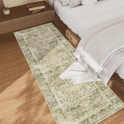 Miniatura 2 de Alfombra de pasillo lavable antideslizante: alfombra de cocina de 2 x 6 pies, resistente a las manchas, con parte trasera de goma, alfombra suave