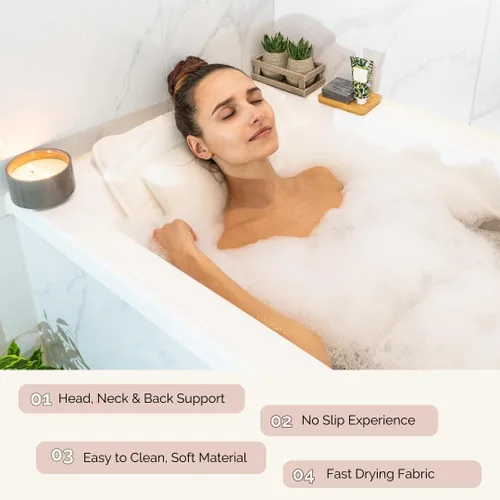 Miniatura 4 de Nuestra almohada de baño de cuerpo completo – Accesorio ideal para bañera para relajar regalos de baño para mujeres