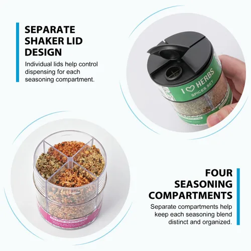 Miniatura 8 de Soeos 4-in-1 Spice Set (Pack of 3), 7.5 oz (200g) Garlic, Chili & Herbs Seasoning Blend – All-Purpose Cooking Spices for Everyday Meals, Marinades &