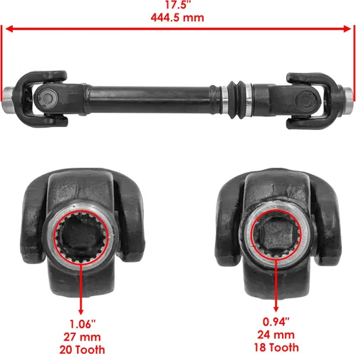 Miniatura 2 de Caltric Eje de transmisión de hélice trasero compatible con Can-am Commander 1000 4X4 Xt Efi 2011 2012 2013