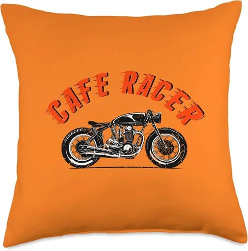 Miniatura 4 de American Cafe Racer Motorcycle Apparel and Merch Cafe Racer Biker Men Women Adult Teens Boys Girls Kids Youth Throw Pillow, 16x16, Multicolor