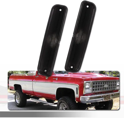 Miniatura 9 de Para 73 74 75 76 77 78 79 80 GMC Chevy Pickup Blazer Suburban Jimmy C10 C20 C30 GMC parachoques delantero intermitente luces de marcador lateral Luz
