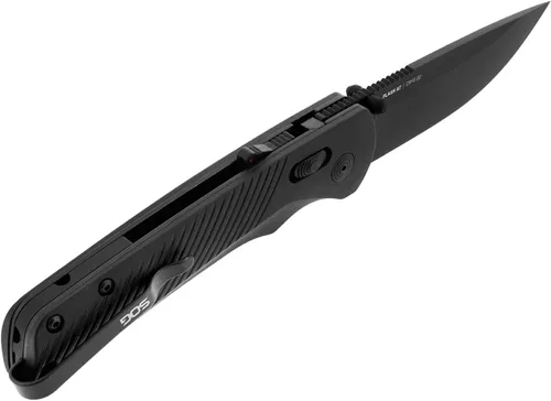 Miniatura 4 de SOG Flash AT para uso diario, cuchillos plegables de bolsillo ambidiestros rectos, mango ergonómico y clip de transporte profundo, hoja de acero D2
