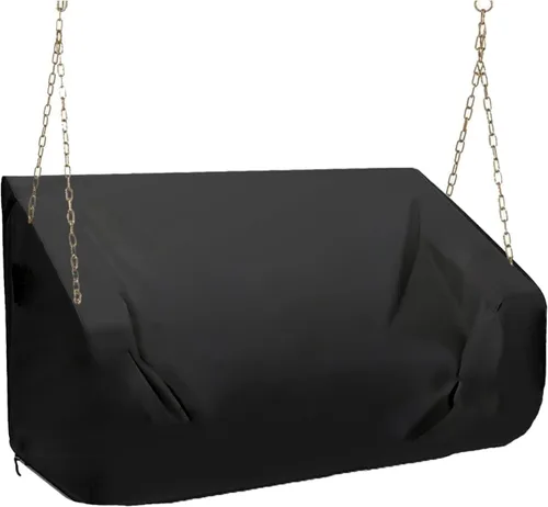 Miniatura 8 de Funda para Columpio de Porche de 63 Pulgadas Resistente a la Intemperie 420D Oxford Funda para Columpio de Exterior Fundas para Asientos - Fundas