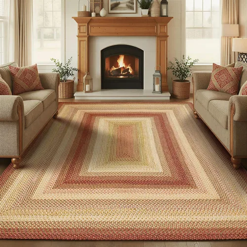 Miniatura 114 de Alfombra ovalada trenzada gris humo de 20 x 30 pulgadas, lavable para interiores y exteriores, decoración campestre para cocinas y entradas