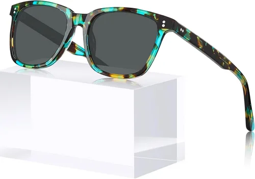 Miniatura 84 de Carfia Chic - Lentes de sol polarizados para mujer, protección UV400, marco de acetato pulido a mano