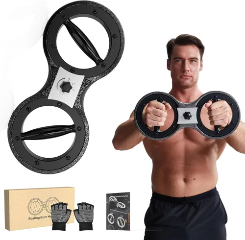HOTWAVE Burn Machine Plus – Upgraded 360° Rotating Shoulder Machine, Arm Trainer with Enlarged Inner Ring, Heavy-Duty Steel Build, Portable Home Gym