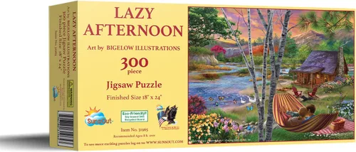 Miniatura 2 de SUNSOUT INC - Lazy Afternoon - Rompecabezas de 300 piezas por artista: Bigelow Ilustraciones - Tamaño acabado 18" x 24" Nature - MPN # 31965