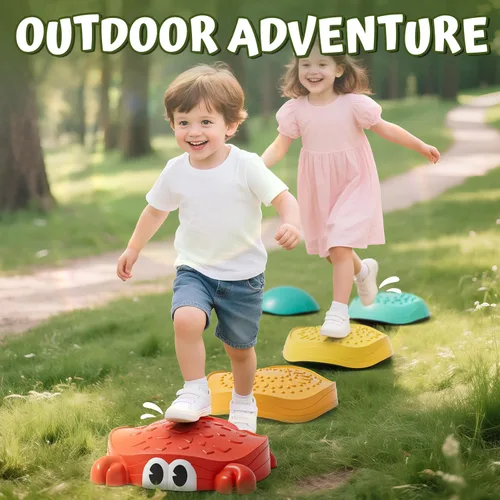 Miniatura 2 de Lehoo Castle Stepping Stones for Kids, Non-Slip Toddler Stepping Stones, Indoor & Outdoor Sensory Toys for Toddlers 1-3, Balance Board Obstacle