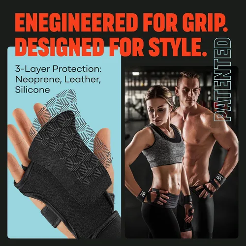 Miniatura 5 de Mava Sports Guantes de levantamiento de pesas con soporte de muñeca, guantes de entrenamiento, guantes de gimnasio, ideales para entrenamiento
