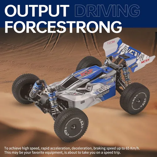 Miniatura 4 de GoolRC WLtoys 144011 - Autos RC para adultos, auto de control remoto a escala 1:14, 4WD 65 KM/H, auto de carreras RC de alta velocidad, 2.4 GHz