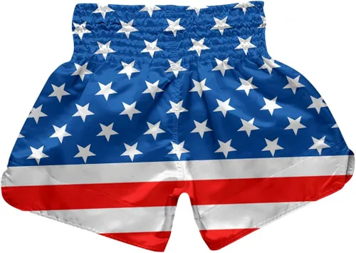 Miniatura 2 de Zimperad Pantalones cortos Muay Thai de la bandera estadounidense para hombres y mujeres, boxeo, kickboxing, ropa de lucha MMA, entrenamiento