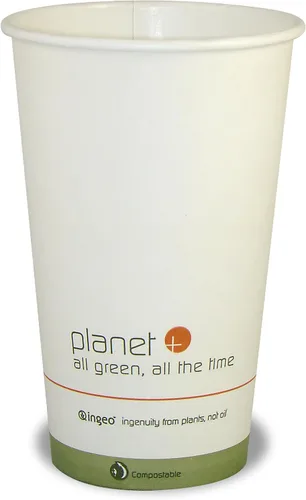 Miniatura 8 de Planet+ Vaso caliente laminado PLA 100% compostable, 4 onzas, caja de 1000