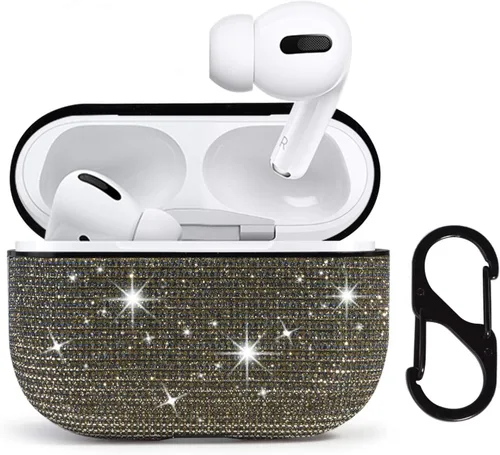 Miniatura 6 de Funda protectora para AirPods Pro con purpurina brillante para AirPods Pro, bonita funda protectora para AirPods Pro, color rojo