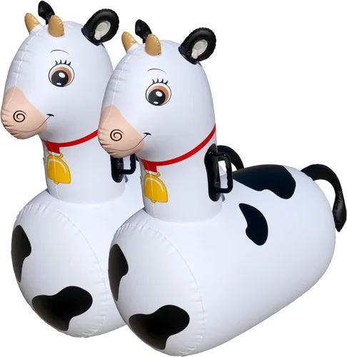 Miniatura 9 de Hearthsong Hop N Go Toro Inflable para Montar Juguetes Saltarines Rebotadores para Niños de 5+ Años - Juguetes Saltadores Montables de Animales