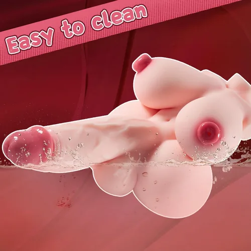 Miniatura 6 de Muñeca sexual transexual de 11.2 libras, juguetes sexuales FUTA con consolador penetrable, pezones y culo de coño, muñeca sexual trans, masturbador