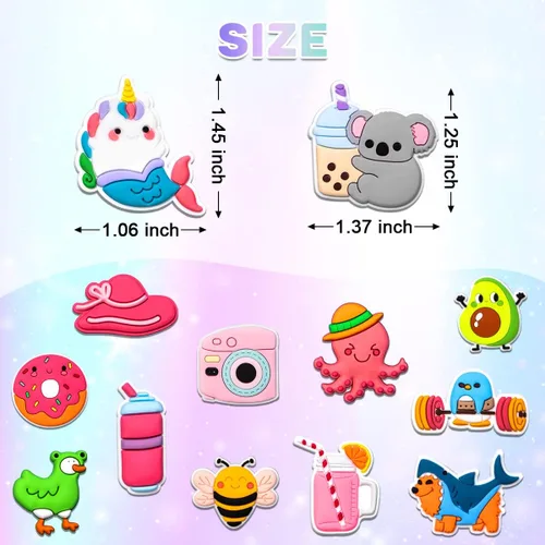 Miniatura 2 de Cute Kawaii Shoe Charms 30100 PCS Teens Girls Boys Kids Decoration Party Gifts Accessories Charms