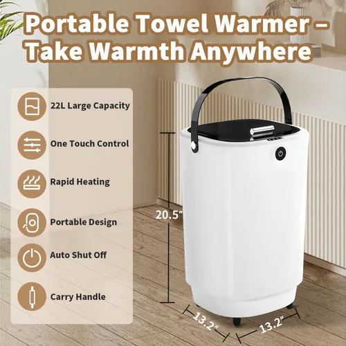 Miniatura 6 de Calentadores de Toallas para Cubo de Baño, Calentador Caliente de Toallas de Spa Grande de Lujo Estilo Cubo - Toallas Calientes en 10 Minutos - Cabe