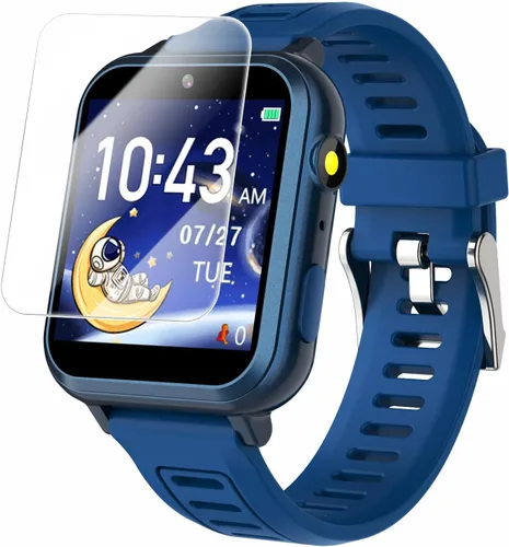 Miniatura 15 de Cosjoype Reloj inteligente para niños, regalos para niñas de 5 a 12 años, 24 juegos de rompecabezas, cámara de video HD, reproductor de música