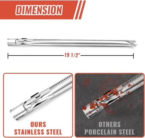 Miniatura 2 de Quemador de parrilla de 19.5 pulgadas para Weber Genesis 300 Series E310 E320 E330 S310 S320 S330 EP310 EP320 EP330 parrillas de gas con panel