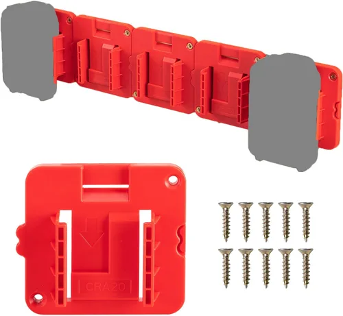 Miniatura 10 de Soporte de batería compatible con batería Ridgid de 18 V, montaje en pared, almacenamiento de batería para furgoneta de trabajo, estante, caja