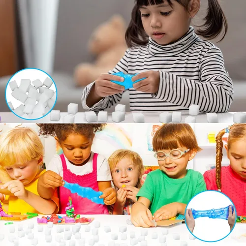 Miniatura 5 de Junkin 400 dijes de cubos de gelatina para niños y niñas, manualidades artísticas de bricolaje