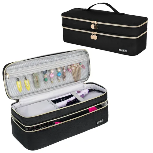 Miniatura 9 de LEFOR·Z Bolsa de transporte de viaje de doble capa compatible con cepillo secador de pelo Revlon de un solo Colorido