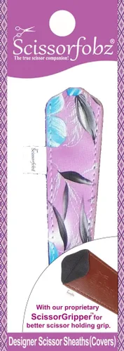 Miniatura 103 de Fundas protectoras para tijeras de diseñador, 4 unidades, tamaño surtido, diseño floral victoriano azul #4-304 Jardín floral victoriano azul