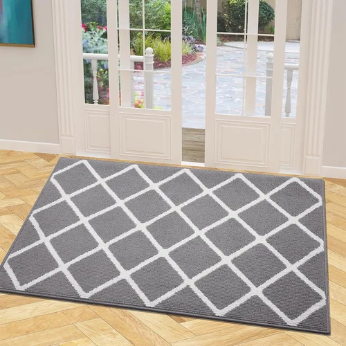 Miniatura 44 de Finchitty Alfombra para Puerta Interior, Resistente a la Suciedad y Absorbente, de Perfil Bajo, Antideslizante, Lavable, Alfombras de Piso
