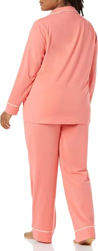 Miniatura 6 de Tienda Essentials - Pijama de modal de algodón para mujer, conjunto de camisa de manga larga y pantalones largos