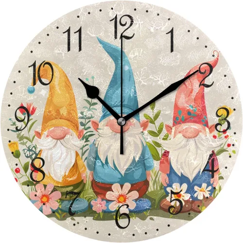 Miniatura 10 de ALAZA Reloj de pared de vaca de granja de 10 pulgadas, funciona con pilas, silencioso, sin tictac, decoración del hogar para cocina, sala de estar