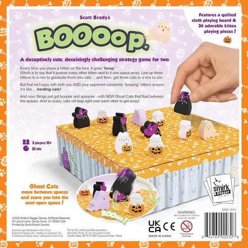 Miniatura 3 de BOOoop de Smirk & Dagger: Adorable juego de mesa de estrategia para 2 jugadores, con 34 piezas de gatos y gatitos, edición de Halloween con nuevos
