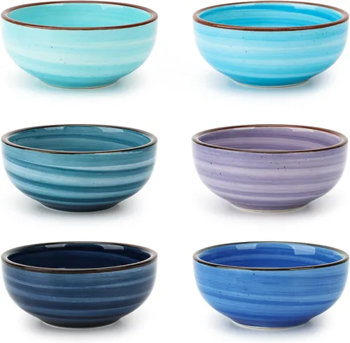 Miniatura 11 de KitchenTour Juego de Platos para Salsa de Soja de 2.7 oz, Juego de Cuencos de Cerámica para Salsas, Cuencos de Porcelana para Salsas de Inmersión