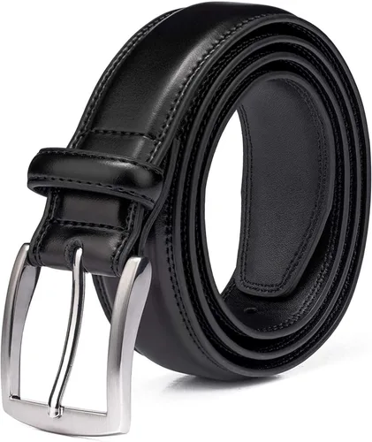 Cinturón de cuero genuino de calidad superior para hombre - Diseño clásico casual y para el trabajo