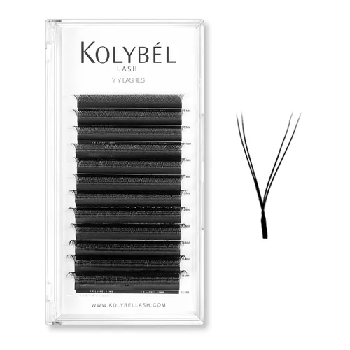 Miniatura 8 de KOLYBEL - Extensiones de pestañas Easy Fan de 0.05 mm de grosor, pestañas postizas rizadas D, bandeja de pestañas mixtas de 8-15 mm, extensión