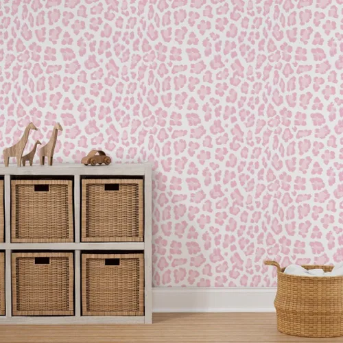 Miniatura 7 de Papel tapiz autoadhesivo de 3 x 2 pies - Papel tapiz extraíble con estampado de leopardo rosa piel rosa Jaguar Cheetah Spoonflower
