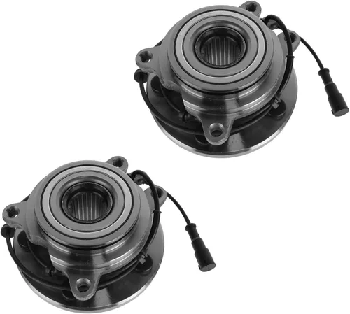 Miniatura 201 de TRQ Juego de 2 rodamientos de rueda delantera y conjunto de cubo 4WD compatible con Ford Ranger Mazda B4000 1998-2000