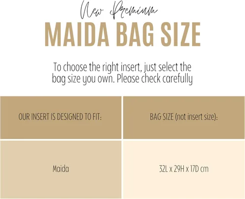 Miniatura 2 de Purse Organizer for Lv Maida Hobo Bag Organizer, Maida Hobo Bag Insert Organizer, Handmade Snug Sturdy 2mm Felt with Gold Zipper (For Maida, Lime)