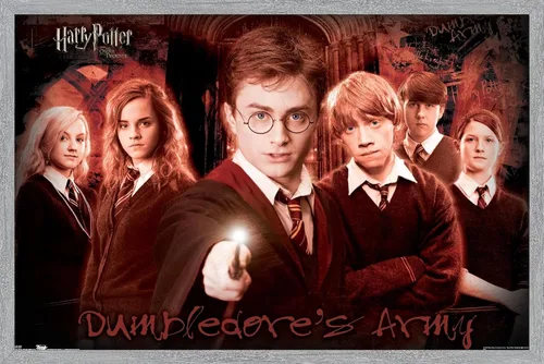 Miniatura 13 de Harry Potter y la orden del fénix - Póster de pared grupal, 22.4 pulgadas de largo x 14.7 pulgadas, versión enmarcada en madera de granero