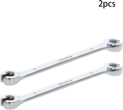 Miniatura 3 de Utoolmart Llave de tuerca acampanada, 0.236 in x 0.315 in métrica doble extremo abierto, 2 piezas